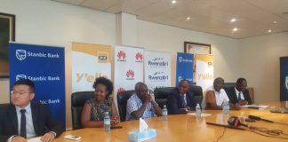 Some of the MTN officials making the announcement earlier today